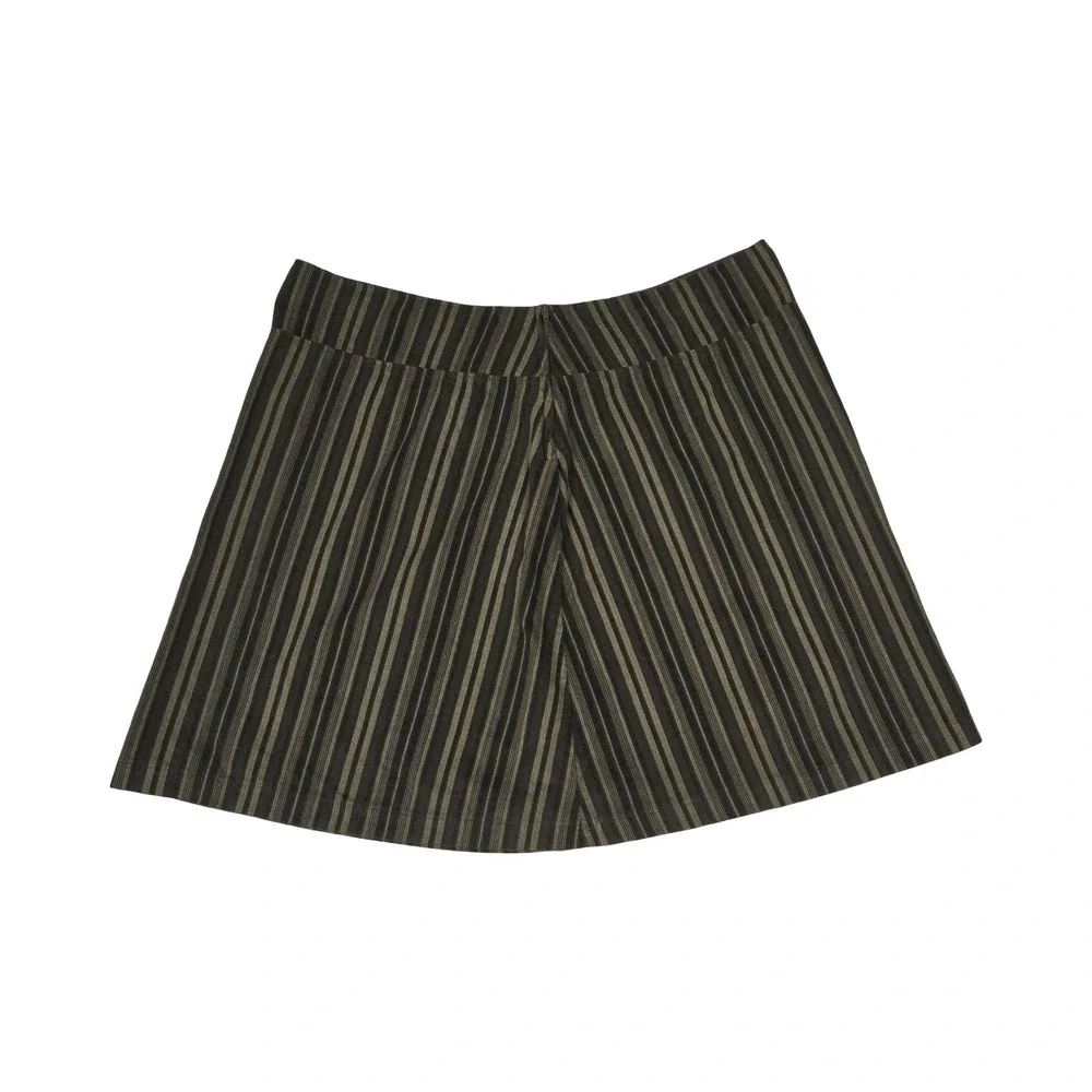 90s Grunge Striped Corduroy Mini Skirt A-Line Boho Retro MD LG Lightweight Alt